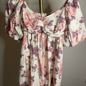 Trixxi Floral Puff Sleeve Dress